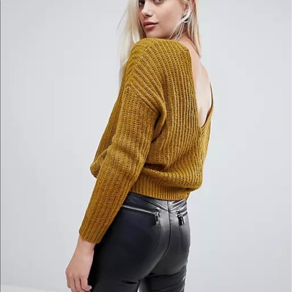ASOS Sweaters - ASOS; V-Neck Backless Sweater; Size US 10